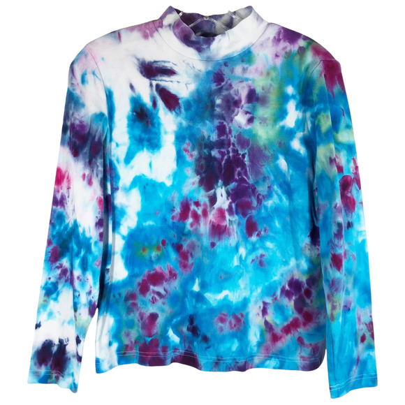 Splash Winter Kim Rogers PM Medium Top Tie Dye‎ Handmade Purple Blue 538 - Picture 1 of 8